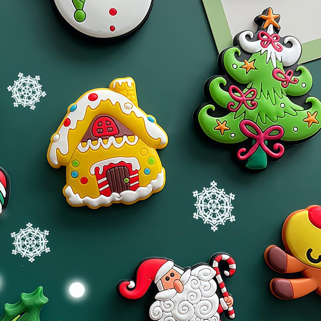 PVC Soft Rubber Fridge Magnets Christmas Decorative Gift Magnets Christmas & New Year Soft Magnetic Stickers