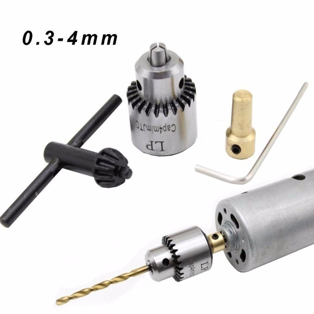 4Pcs/Set High Precision Drill Chuck Adaptor Connecting Rod Micro Drill Chuck  Micro Motor Drill
