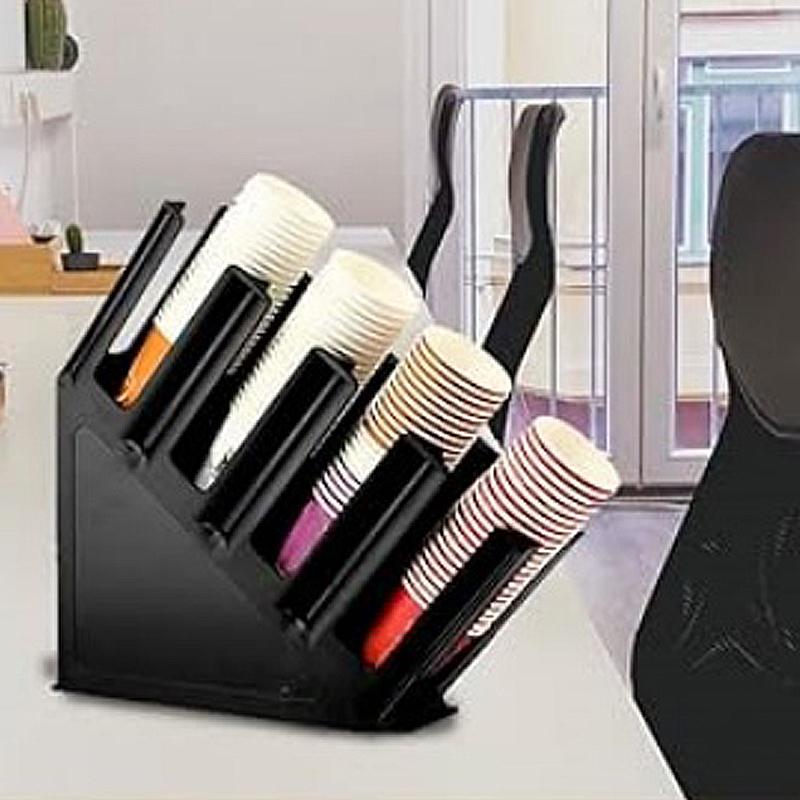 1Pc Holder Cup Storage Box Coffee And Milk Tea Shop Disposable Cup Picker Straw Counter Cup Holder Multi Functional Paper Cup