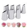 7pcs/set Cake Decorating Tips Set Cream Icing Piping Fondant Rose Nozzle Pastry Tools Fondant Decorating Tools Tulip Molds
