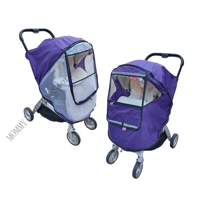 

H3CD Breathable Baby Strollers Cover with Insect Net Windproof Weather Shield Pushchair Cover Strollers Accessory