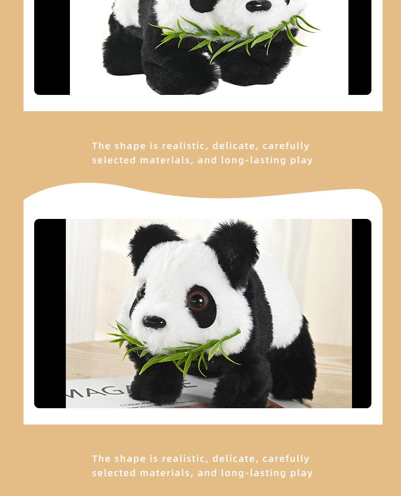 Electric Plush Panda Toy: Walking, Tail-Wagging, Music-Playing Pet for Kids