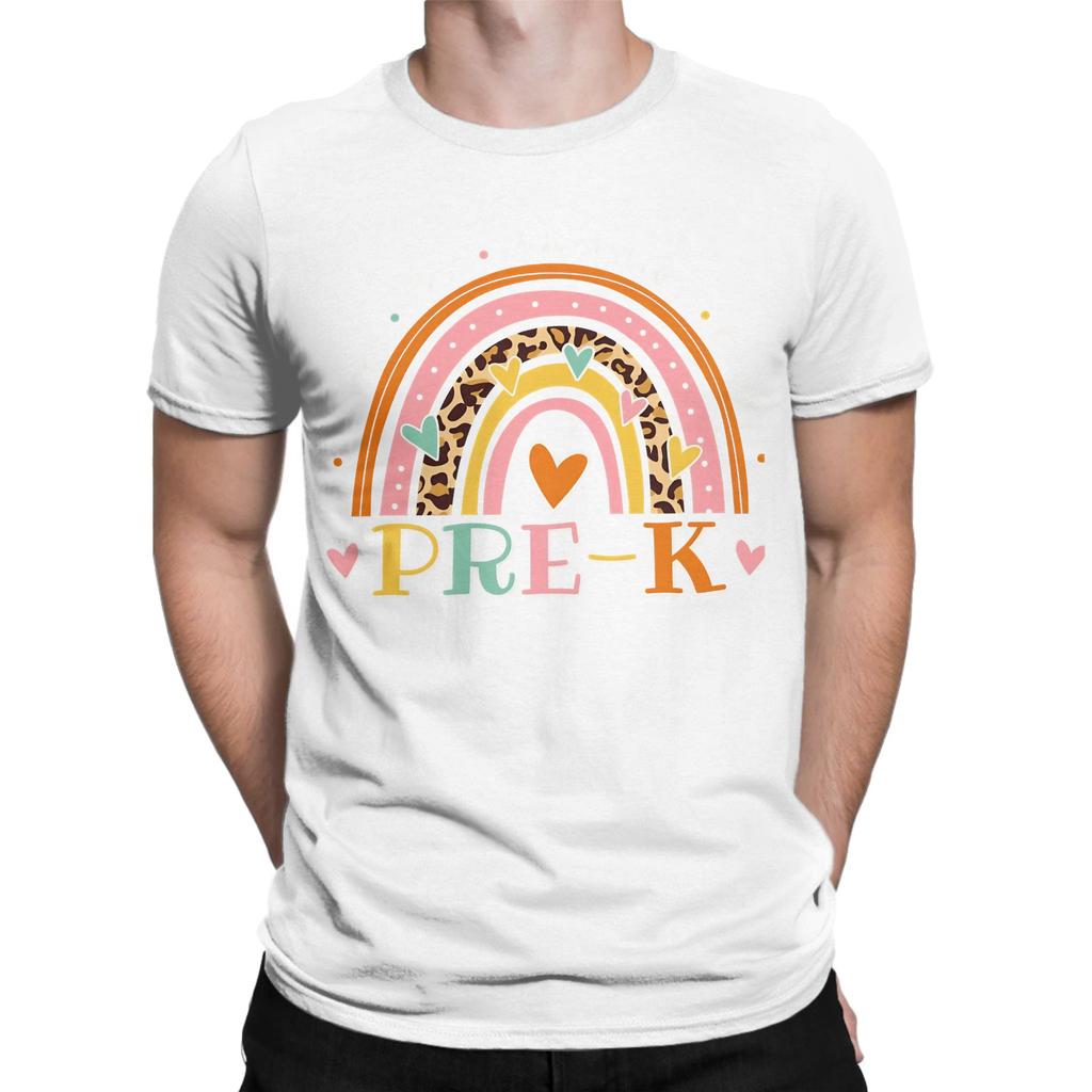 School Rainbow Hearts Novelty Graphic 100 Cotton Tshirt Goodbye Prek Tees Tops For Unisex