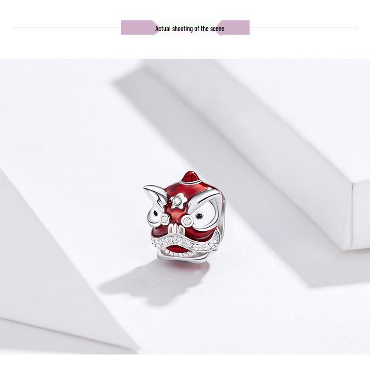 Silver Ziyun New Year DIY Bracelet Kit: Sterling Silver Koi Blessing Beads