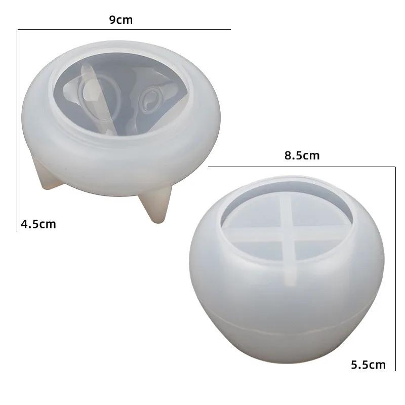 DIY Bottle Crystal Epoxy Resin Mold Mushroom Jar Storage Box Silicone Mold