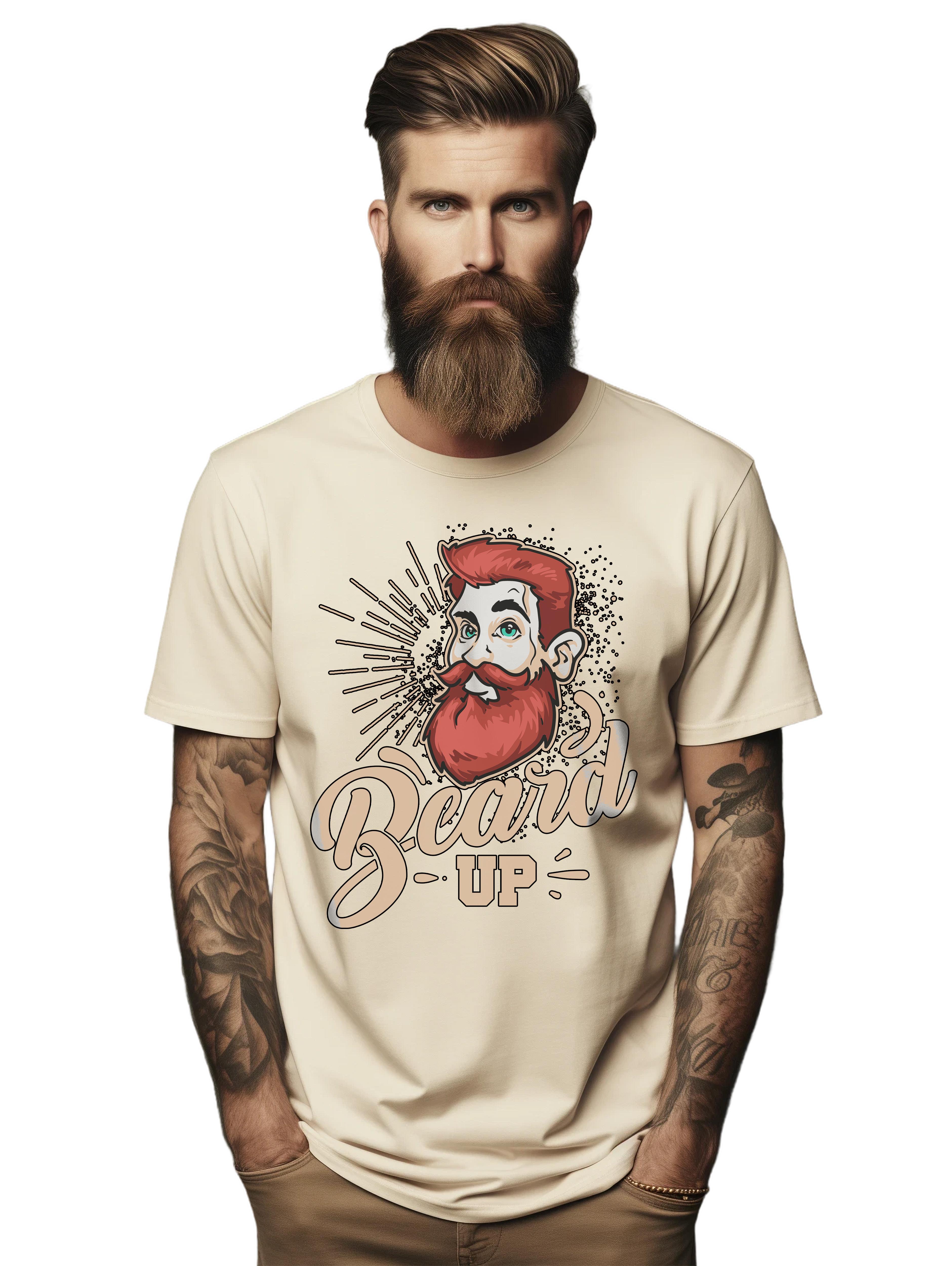 

PrintBar Beard Up! Funny T-shirt - Grow It, Rock It! 100% cotton, Funny t-shirt, S