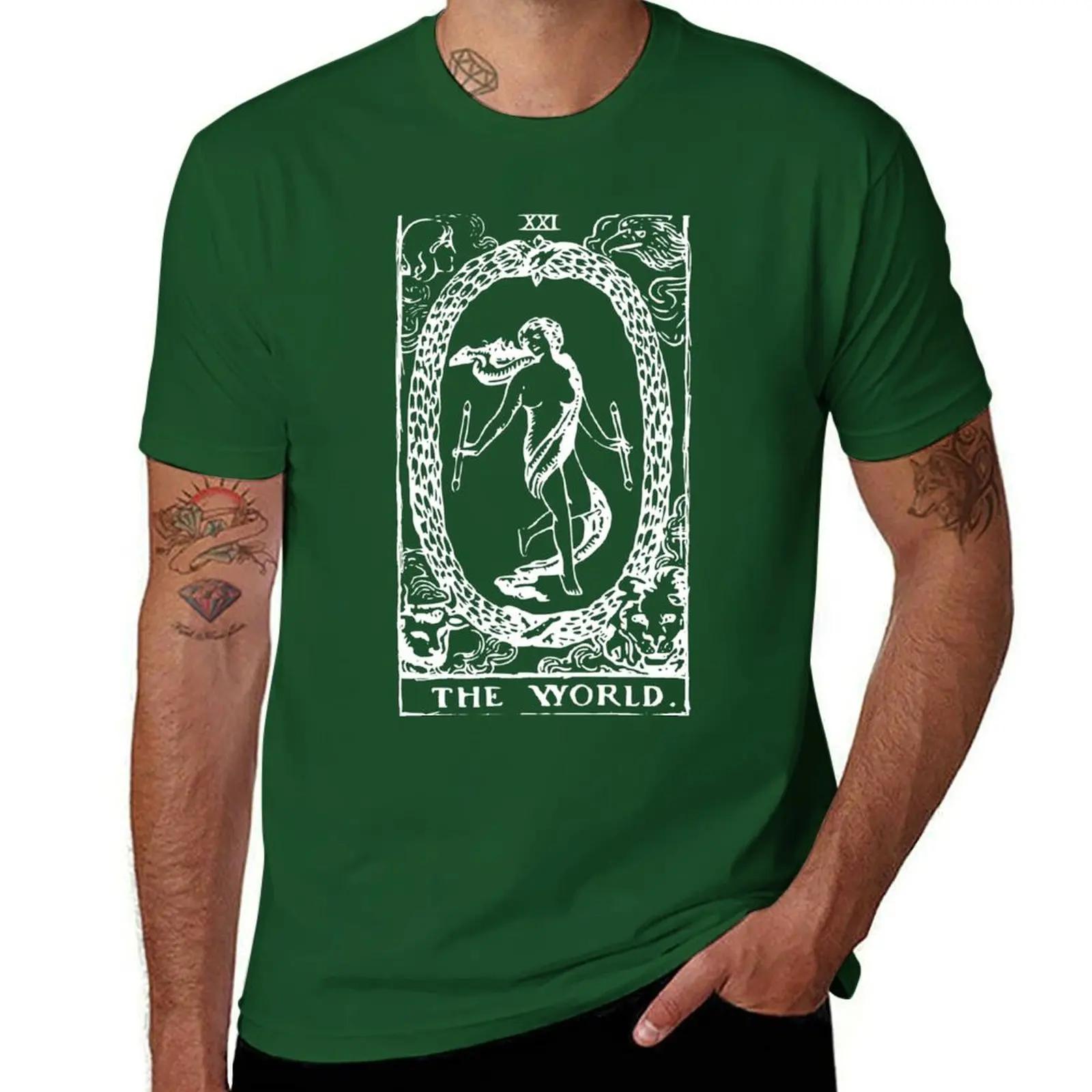 

The World Tarot TShirt blue archive anime clothes essential t shirt aesthetic clothes mens workout shirts 4XL