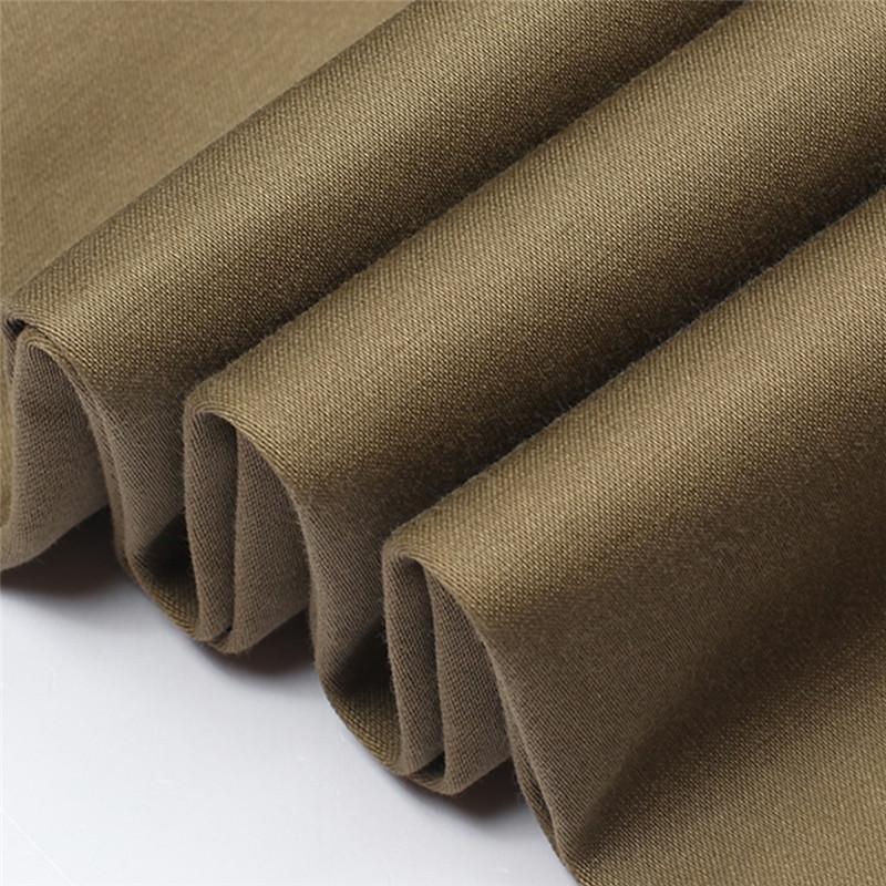 Men's High Waist Elastic Cotton Casual Pants - Thick, Loose, Straight Leg