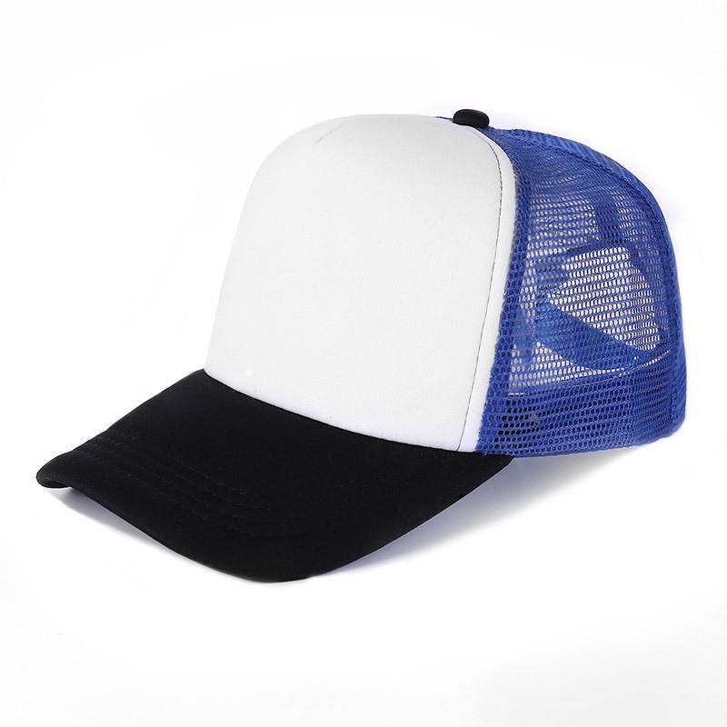 Casquette de baseball pour enfants avec protection solaire: Casquette en maille vierge avec broderie et impression du logo