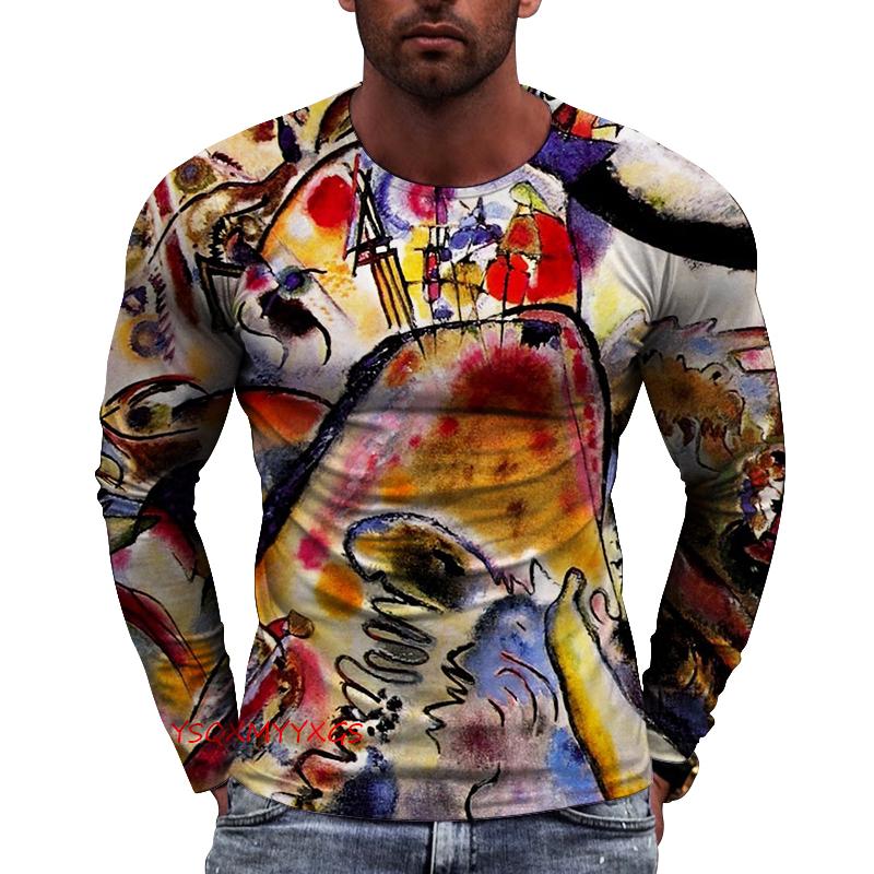 

Vintage Pattern 3d Print Outdoor Street Men Clothing Funny Casual Mens Graphic Tshirts Streetwear Harajuku Long Sleeve Tee Tops 6XL
