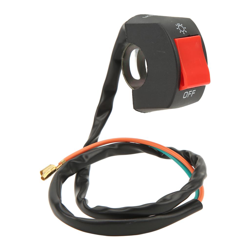 Electric Bike Headlight Switch Metal ABS Motorcycle Fog Light Switch for 2.2 to 2.5CM Handlebar