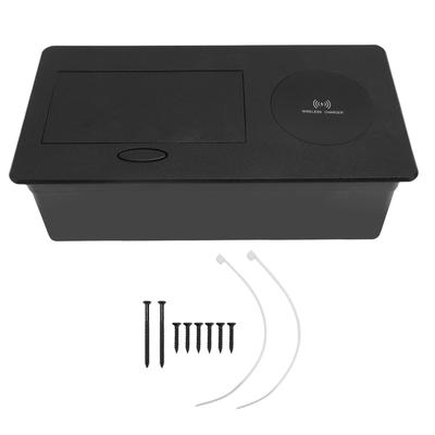 Versenkbare Steckdose mit integriertem kabellosen Ladegerät (15-V-Ladegerät, 16-A-Steckdose, 4000-W-Steckdose, 20-W-USB-Anschlüsse, versenkbare Tischsteckdose)