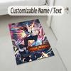 Personalized Crystal Velvet Carpet,Chainsaw Man Custom Printed Name, Plush Area Rug For Home Indoor Decor