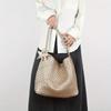 1 Peça Bolsa de Palha Tecida Champagne Super Fire Feminina Grande Capacidade Bolsa Grande Sensação de Alto Padrão Bolsa de Ombro Portátil Estilo Balde