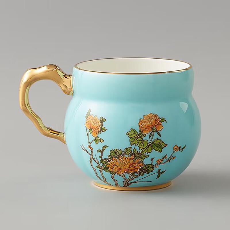 Yong Feng Yuan Madame Porcelaine Bleu Lac de l'Ouest Ensemble de Tasses Couple