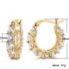 High Quality Cubic Zirconia Women Hoop Earrings Stylish Girl Accessories Party Daily Wearable Fashion Jewelry Gift
