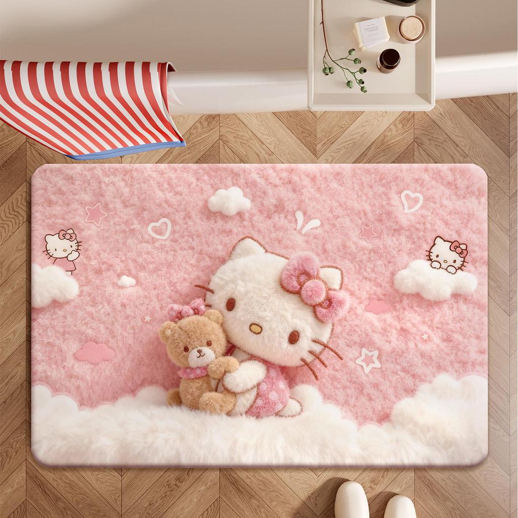 Cute Cartoon Non-Slip Floor Mat: Decorative, Dirt-Resistant, Easy to Clean Entryway Mat