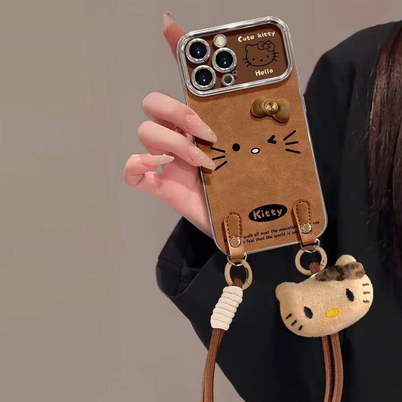 Katie autumn and winter lanyard, suitable for iPhone17promax mobile phone case, Huawei all-inclusive case.