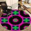 1pc Kaleidoscope Pattern Carpet, Round Non Slip Durable Large Size Office Carpet, Suitable for Office