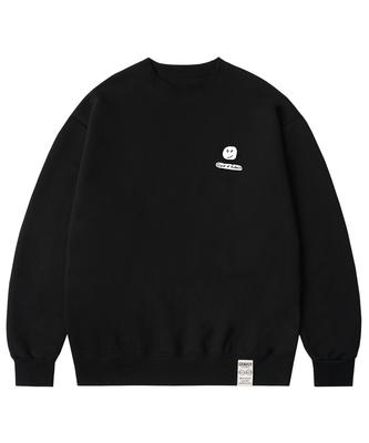 GRAVER [Unisex] White Dot Board Sweatshirt_Black