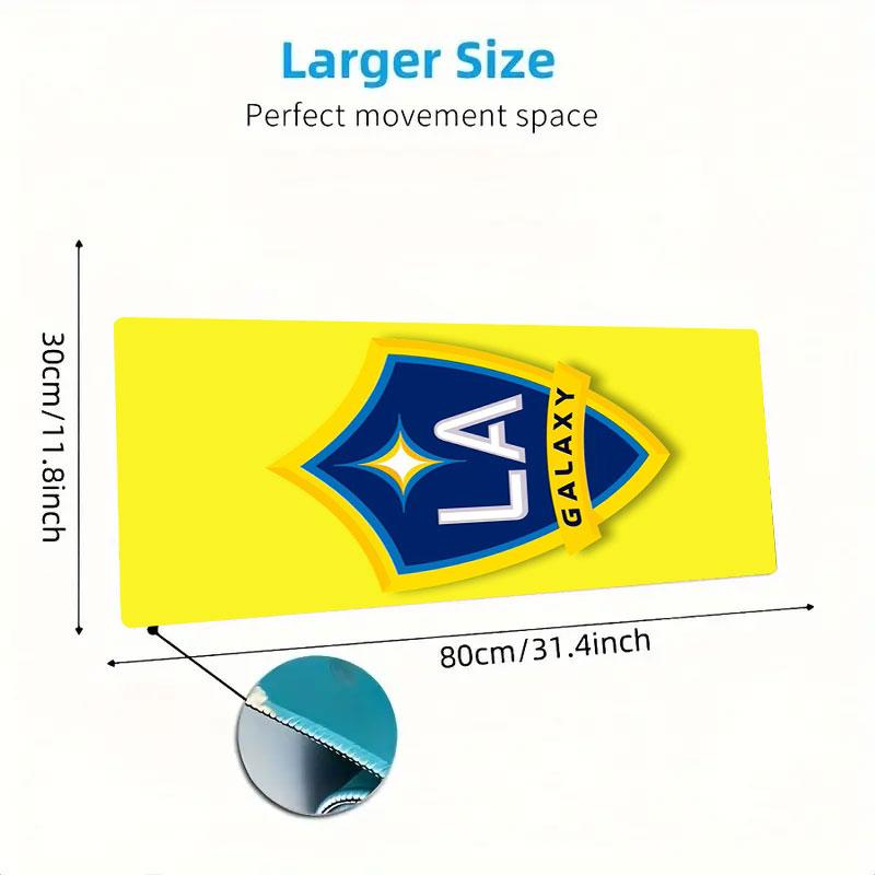 LA Galaxy Mouse Pad, Large Gaming Desk Mat, Non-slip XXL Mousepad for Laptop & Tablet, Mini PC Playmat with Stitched Edges
