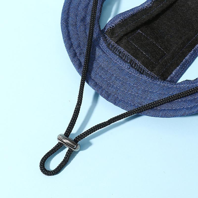 Linen Denim Dog Hat with Ear Holes Summer Outdoor Travel Sport Sun Protection Cap Adjustable Hat for Small Medium Large Dogs