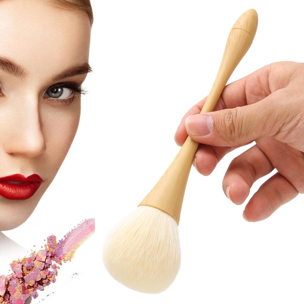 Nail Dust Brush Nylon Hair Nail Cleaning Brushes Nail Dust Removal Brush with Wooden Handle