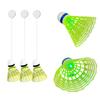 Indoor Solo Badminton Automatic Automatic Rebound Suitable for Beginners and Solo Practice Illuminated Shuttlecocks Reel [KakiKhaki] Badminton,
