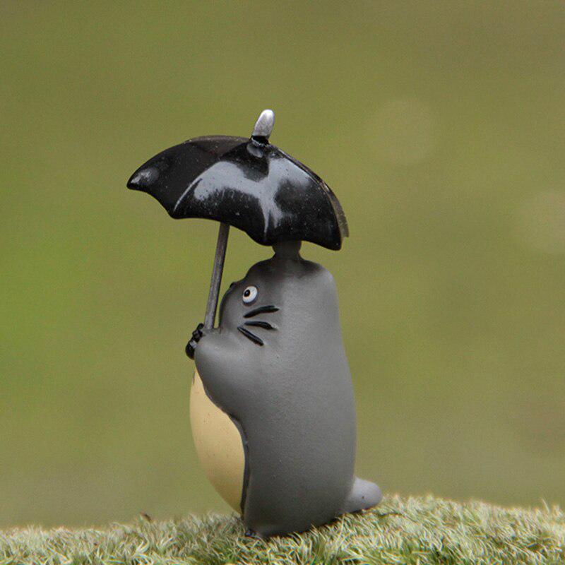 Moss Micro Landscape Is Essential! Umbrella Totoro Decoration Ornament, Creative Retro Landscape Small Ornament