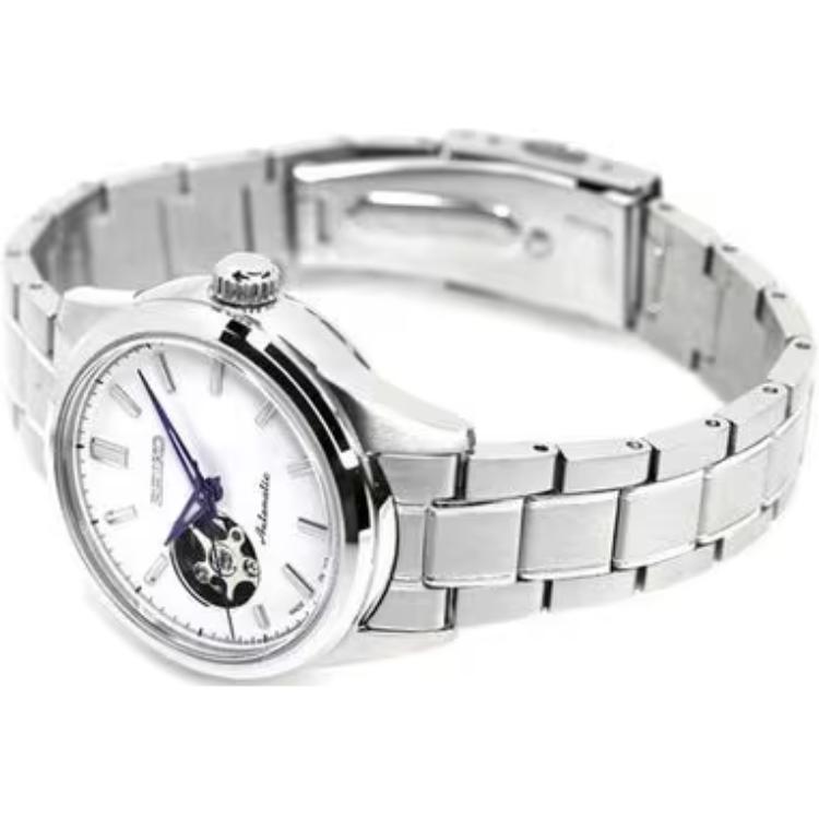 Seiko Selection Series 100 Meters Water Resistant Automatic Mechanical Movement Stainless Steel Strap Watch Women watches White SSDE009