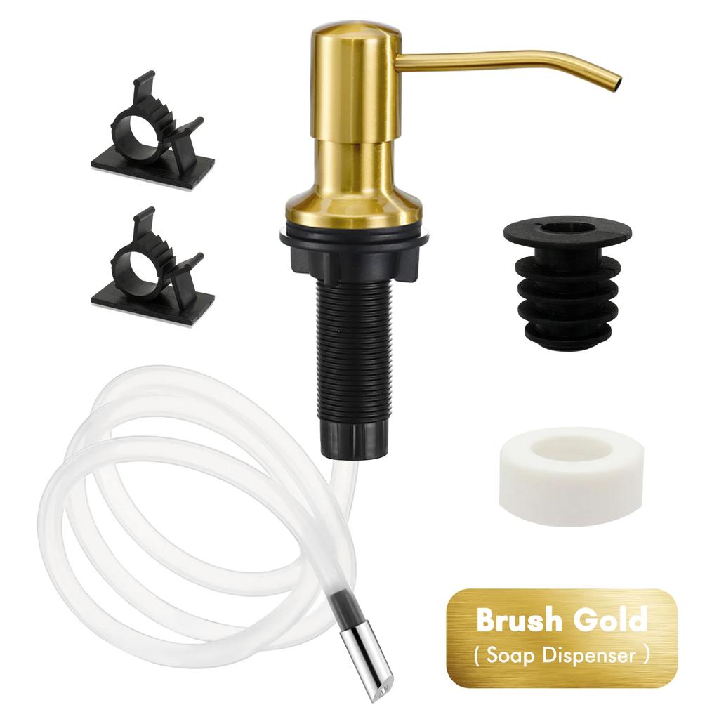 Soap Dispenser Extension Tube Kit For Kitchen Accessories Bathroom Stainless Steel Built In Liquid Soap Detergent Dispensers