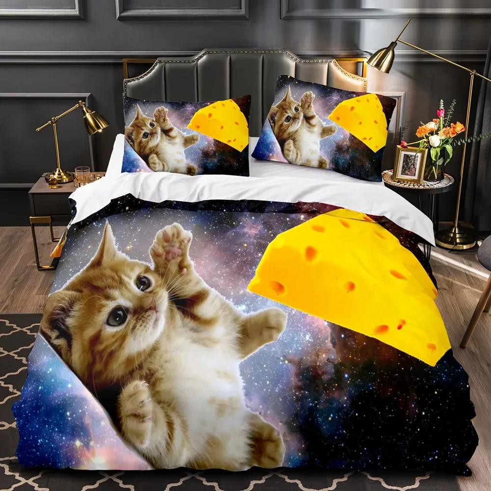 Cartone Animato Gioco Carino Aphmau con Ali Set Letto Ragazzi Ragazze Misura Singola Queen King Copripiumino Federa Letto ragazzi Adulti