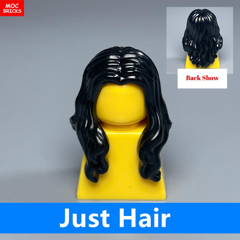 10pcs MOC Bricks 1014 1025 4cm Figure Female Women Hairs Assembled Particles Building Blocks Accessories Kids Toys Plastic Dolls