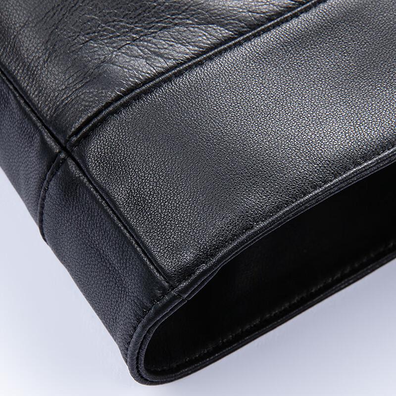 FAPAI Men's Genuine Sheepskin Turn-Down Collar Leather Jacket