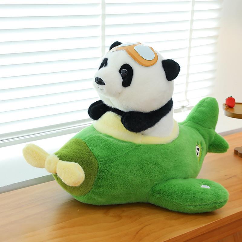 Plush Panda Airplane Toys Children Birthday Gifts Decorations Zoo Souvenirs