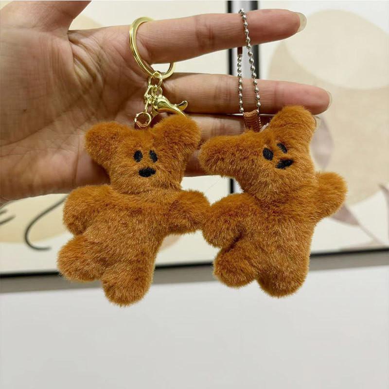 Adorable Plush Teddy Bear Keychain Soft Stuffed Animal Doll Cute Gift