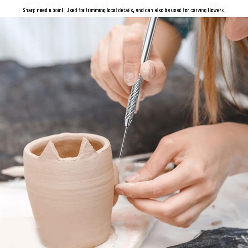 Ultra-light 7-Needle Polymer Clay Pottery Sculpture & Detail Tool Set for DIY