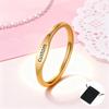 Customized Name Date Symbol Smooth Ring Stainless Steel Personalized Geometry Minimalist Carving Name Ring Jewelry