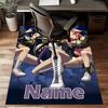 Custom KPop Demon Hunters Mat Personalized Name, Polyester Washable Indoor Entryway Rug, Gift for Christmas, Easter, Thanksgiving Day