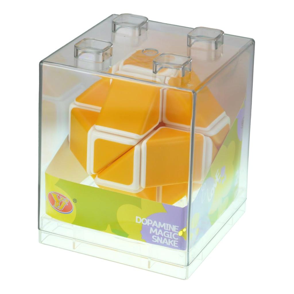 Spin Gear Magic Snake A flexible cube Puzzle twisty, (Mango)