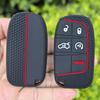 Silicone Car Key Case Cover For Jeep Renegade Compass Grand Cherokee For Chrysler Wrangler Fiat Dodge Challenger Journey Charger