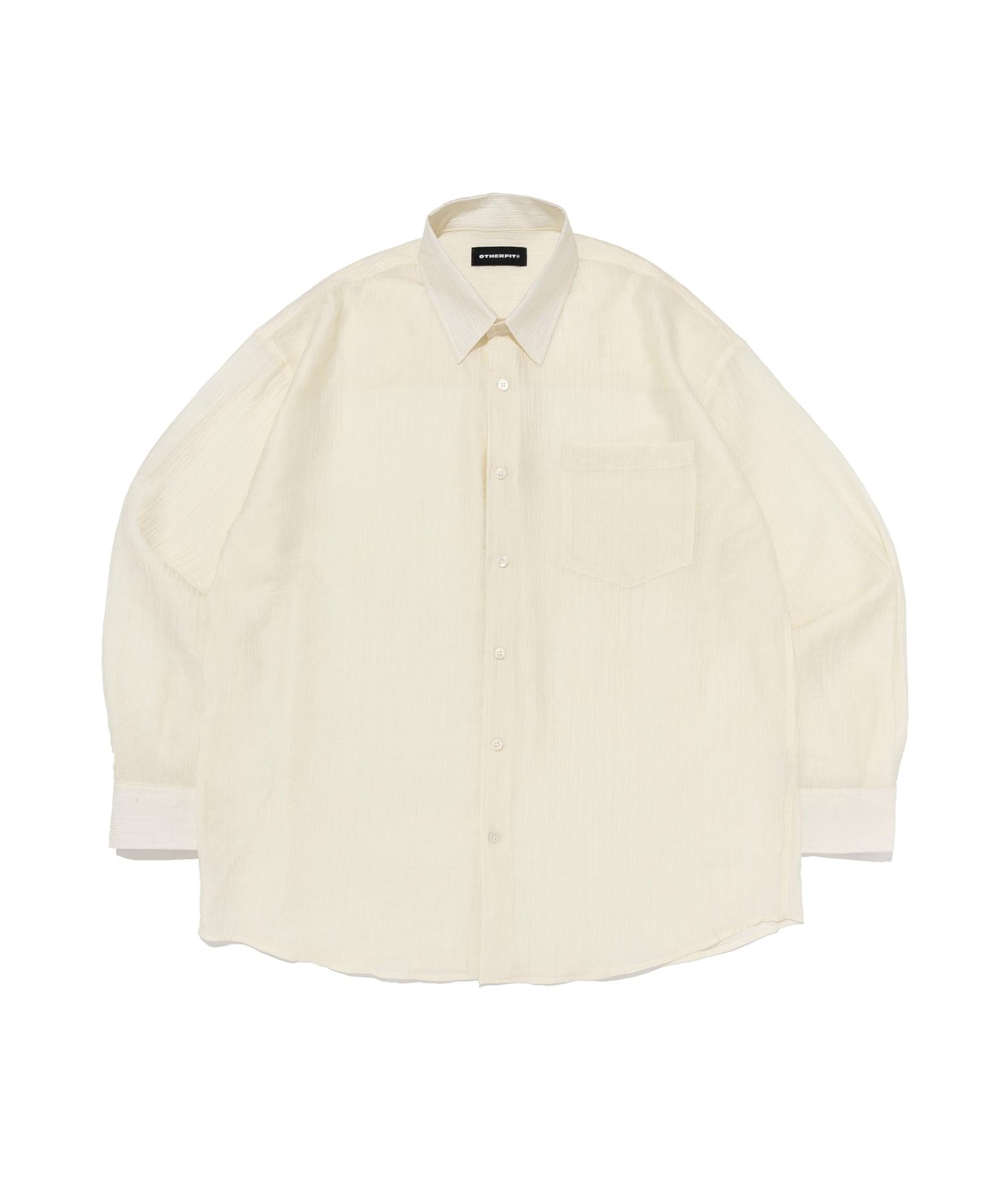 Ader Fits Frill Loose Fit Long Sleeve Shirt (Ivory) Free