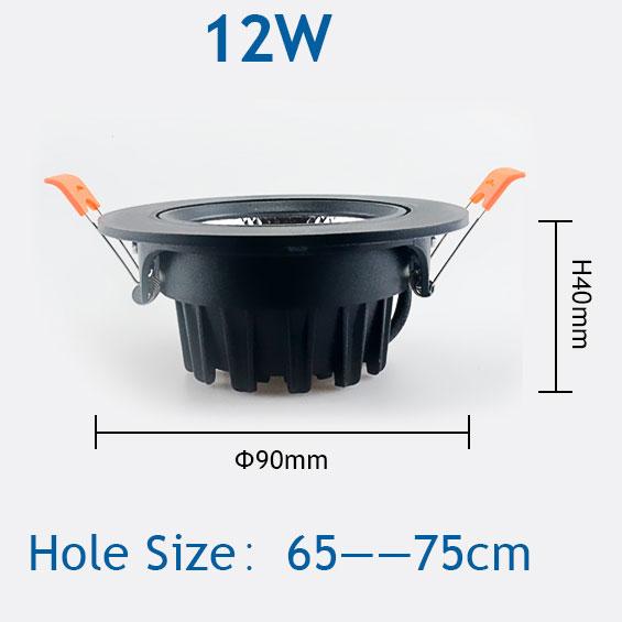 5W 7W 9W 12W 15W 18W Led Downlight Indoor COB Led Ceiling Lamp Bulb Spotlight Cob Showcase Spotlight