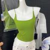 Women Sexy Slim Camisole with Built In Chest Pads Basic Inner Layering Tank Top