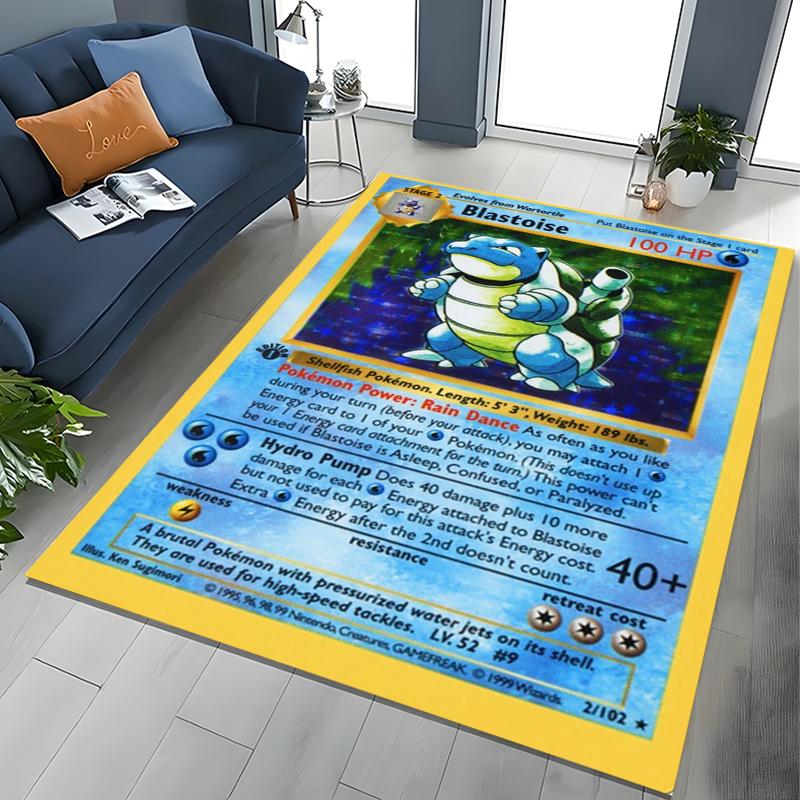 

Japanese Anime Pokemon Card Area Carpet for Living Room Home Decor Sofa Table Kids Rug Non-slip Chair Lounge Floor Mat Potdemiel 40x60cm