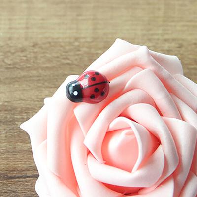 100Pcs Ladybugs Smooth Charming Colorful 3D Ladybugs Ornaments