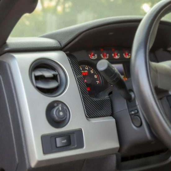 2X Dashboard Panel Frame Trim Decor Cover for Ford F-150 2009-2014 Carbon Fiber