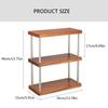 Multifunctional Wood Rack with 3 Layers Coffee Cup Display Stand Multilayer Storage Shelf Practical Cup Organizers