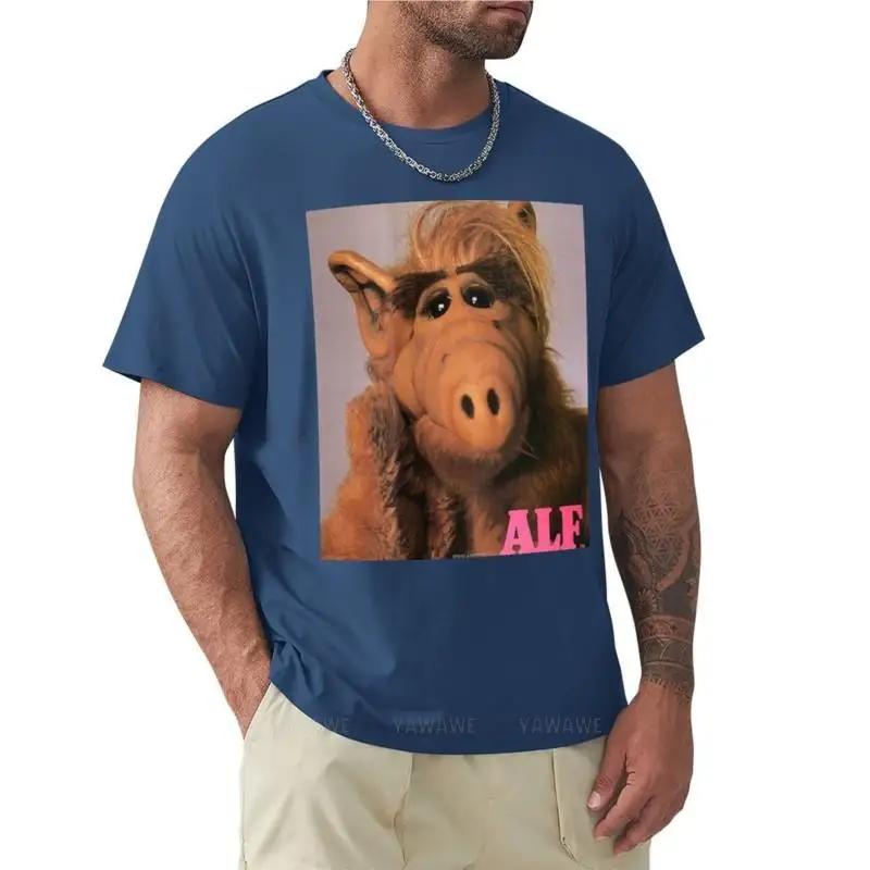 mens tshirts cotton teeshirt ALF TShirt korean fashion Blouse crew neck t shirts workout shirts for men