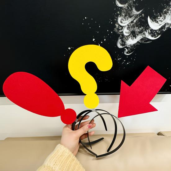 1/2/3/4/5Pcs Women Girls Headband Arrows Exclamation Mark Decor Elastic Hair Hoop Hair Accessory Weddings Parties Daily Wear